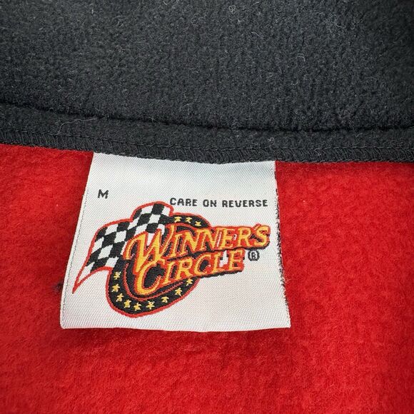 Vintage Dale Earnhardt Jr Quarter Zip Fleece Jacket Medium Red Winners Circle #8 - Picture 3 of 7